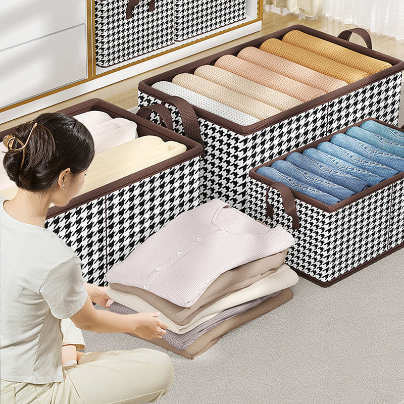 JJTZ 40 x 27 x 21cm Folding Cloth Organizer Pattern Design Washable Storage Box with PP Board JJTZ 40 x 27 x 21cm Folding Cloth Organizer Pattern Design Washable Storage Box with PP Board